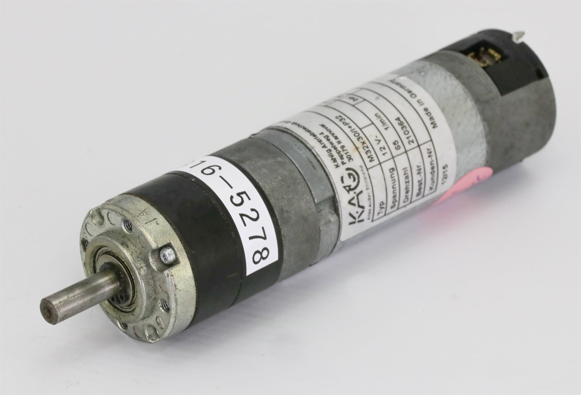 とと 5278 KAG PLANETARY GEARHEAD P32 W/ MOTOR TYPE M32, P/N: 210364